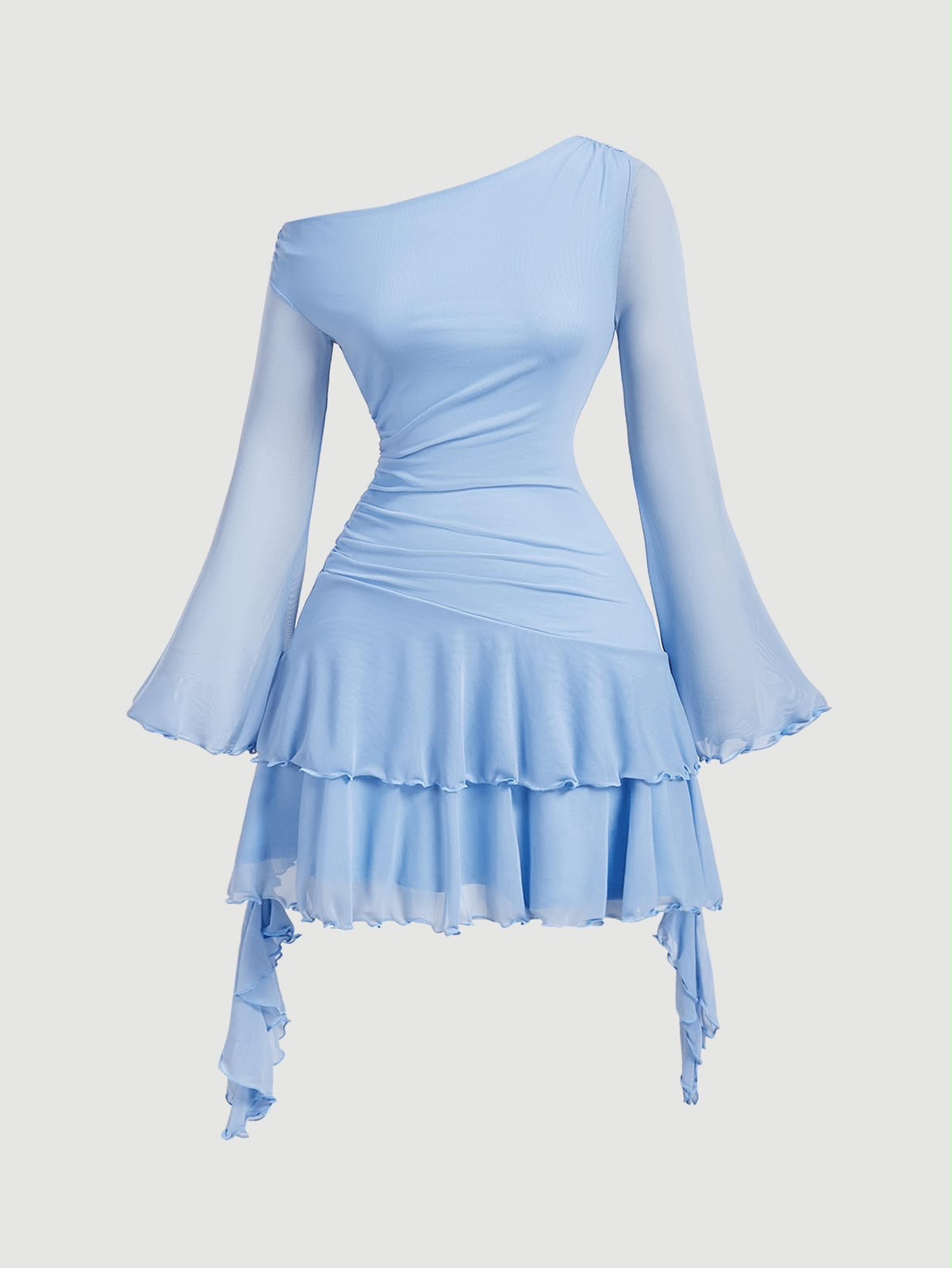 Vestido corto con mangas vista 1
