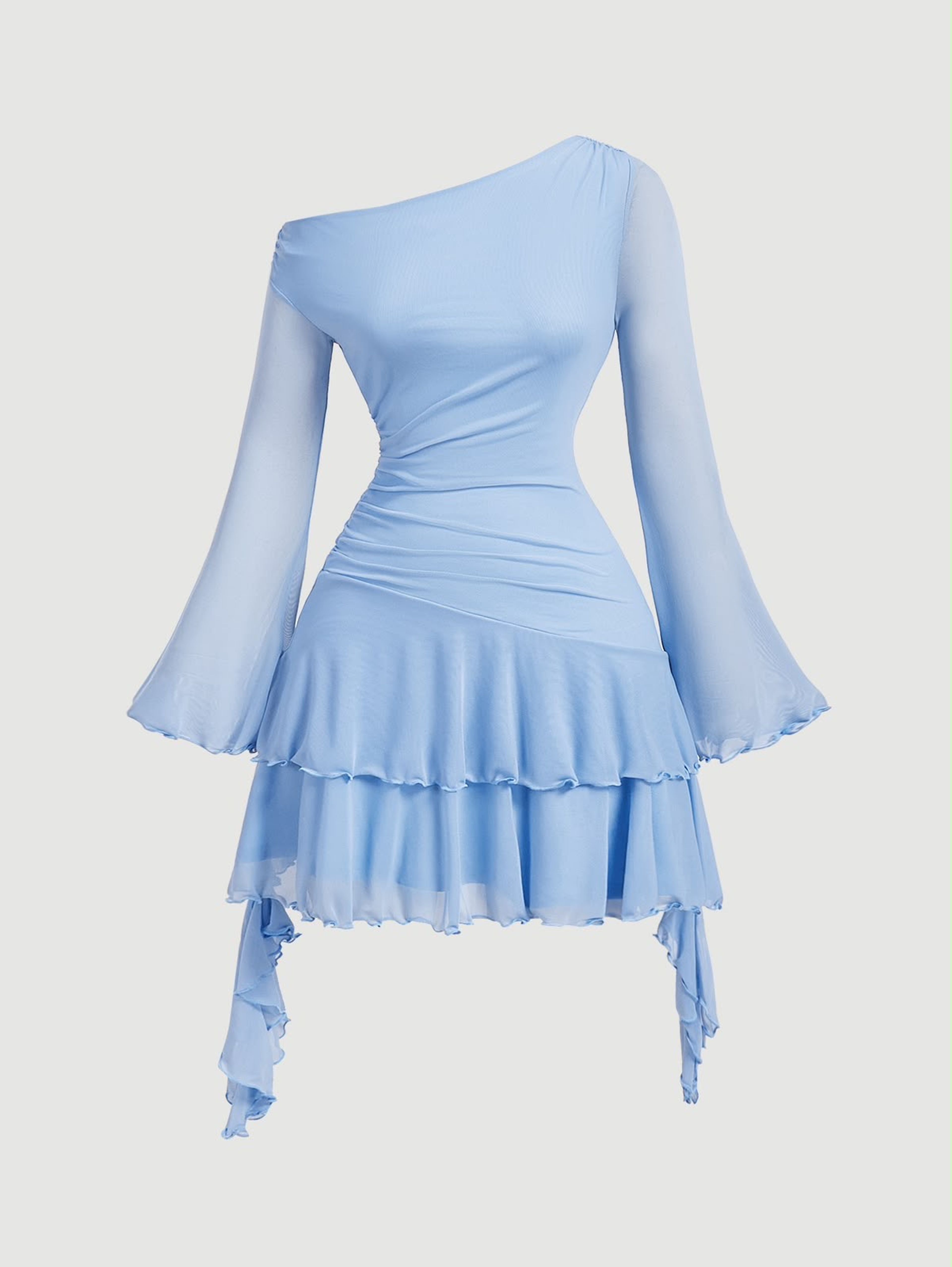 Vestido corto con mangas