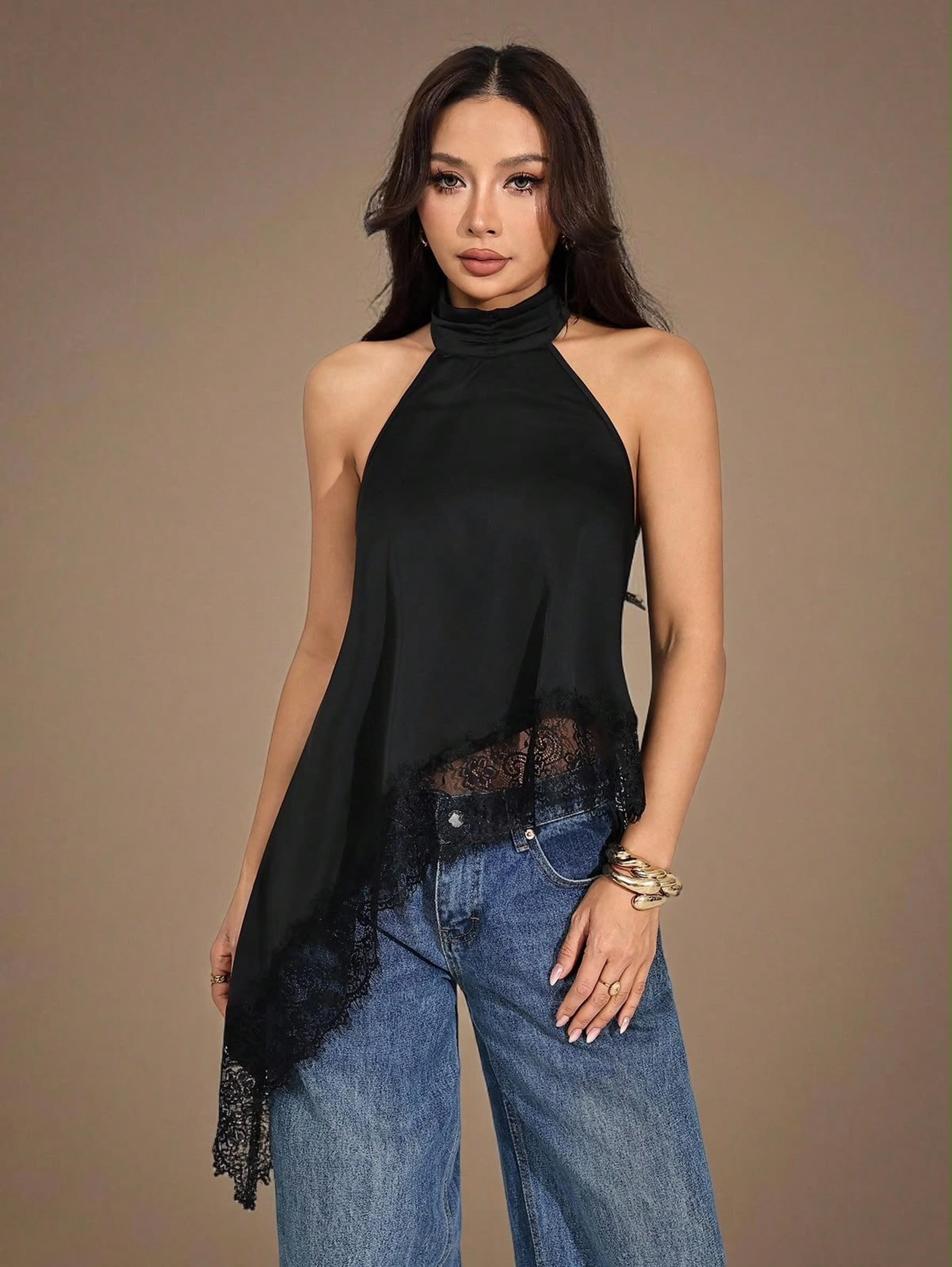 Halter Blouse with lace  view 2