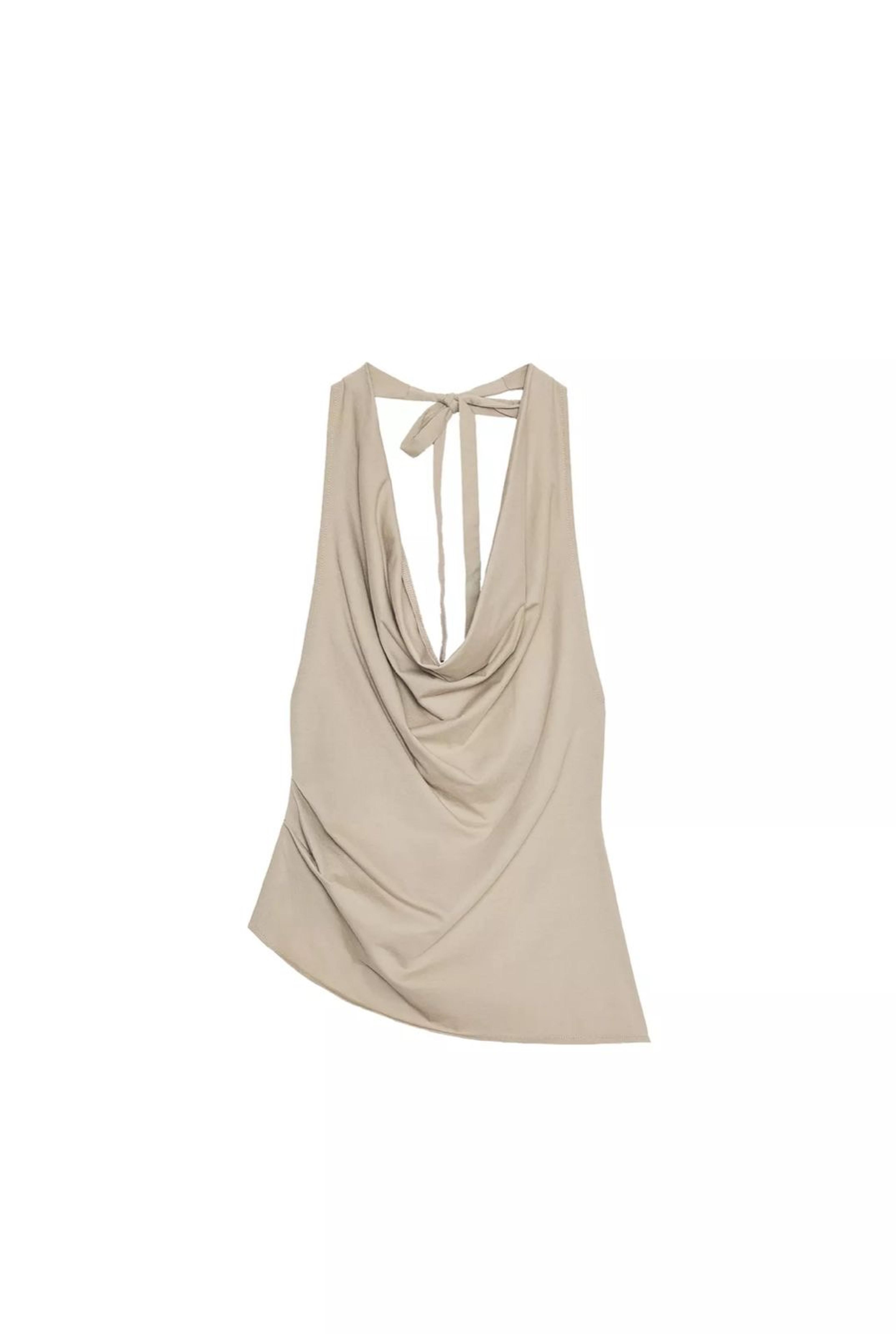 Zara halter neck blouse with open back