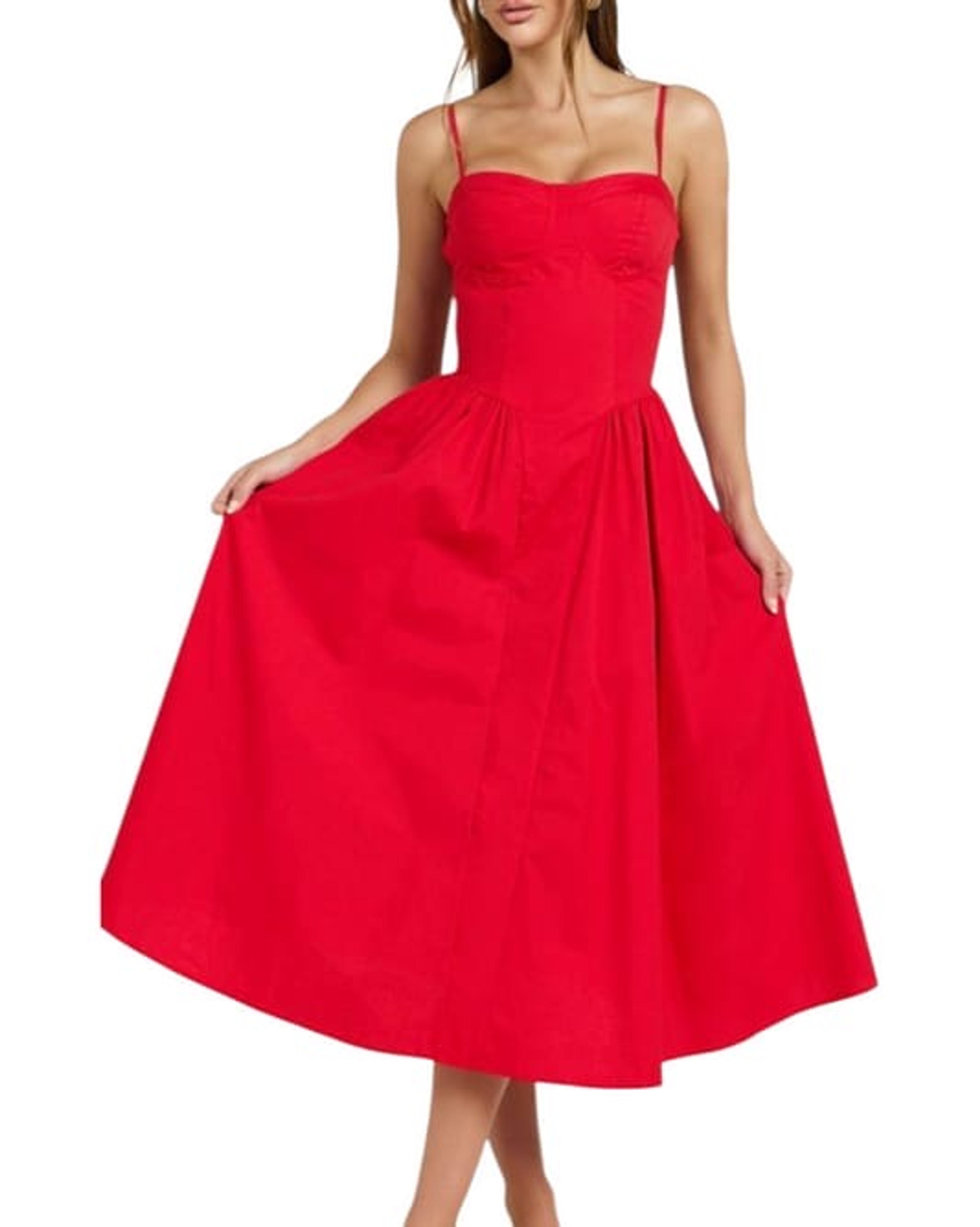Vestido largo con tirantes delgados vista 3