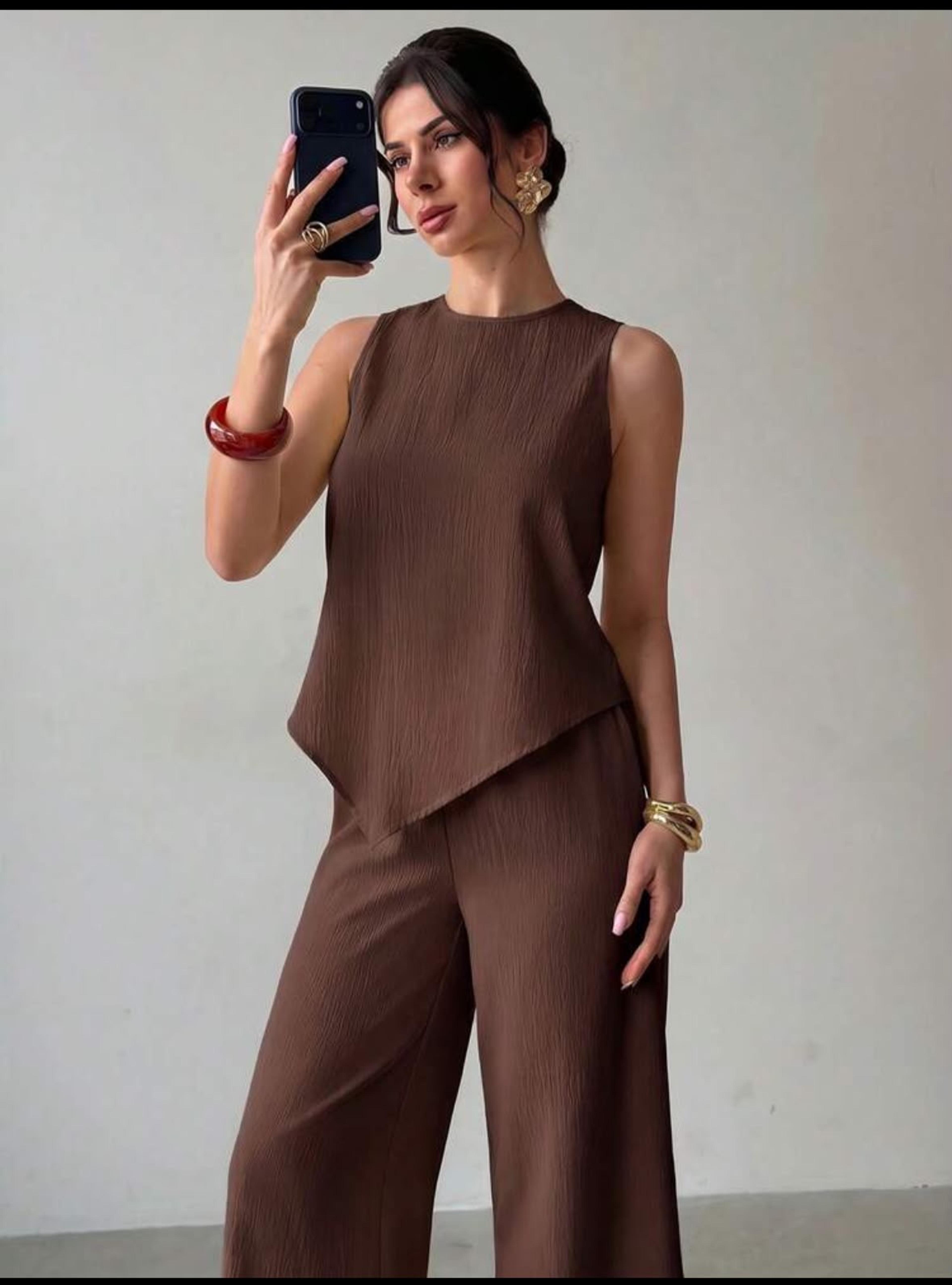 Two-piece pants and shirt sets — alternate view