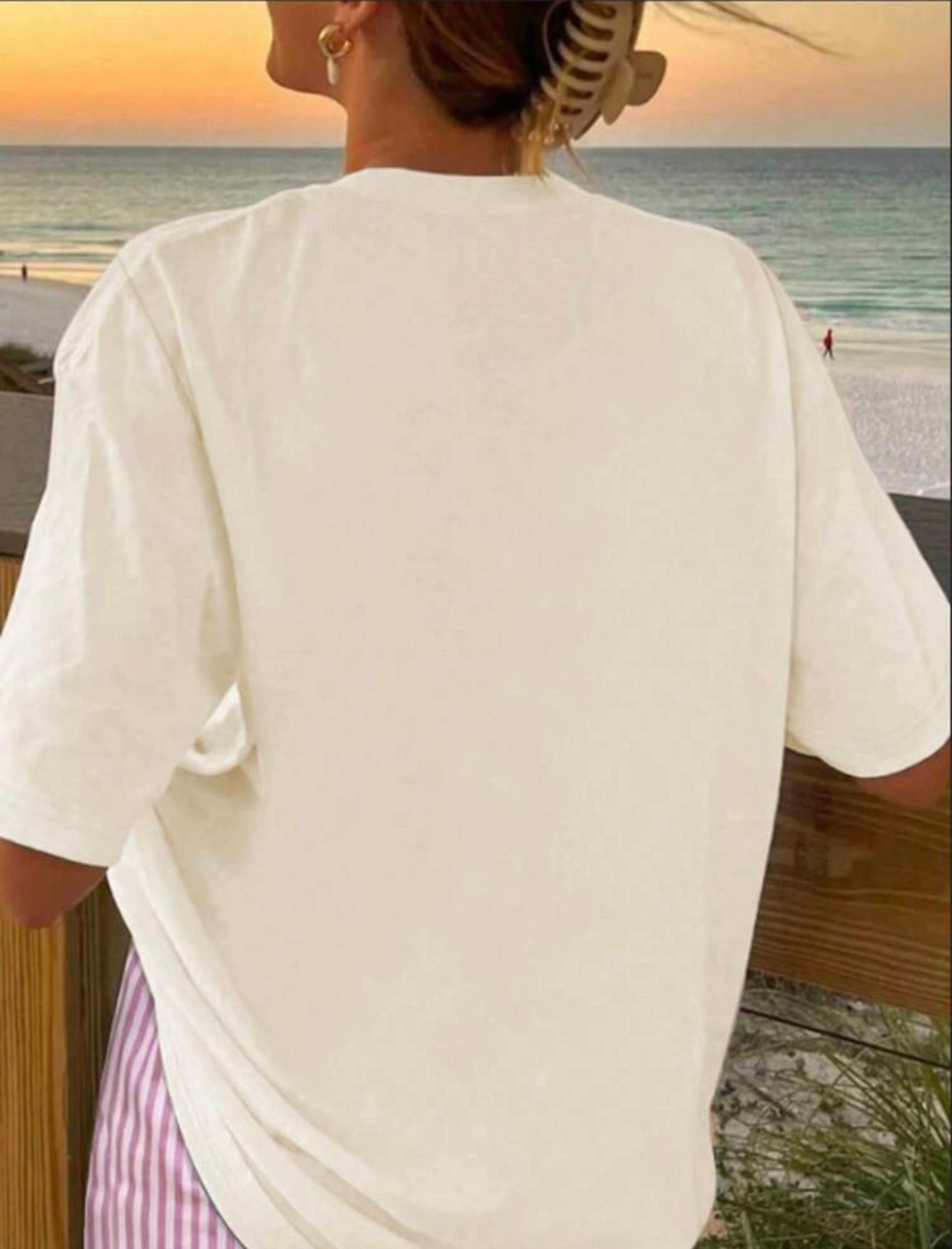 Flower T-shirt in half t-shirt view 3