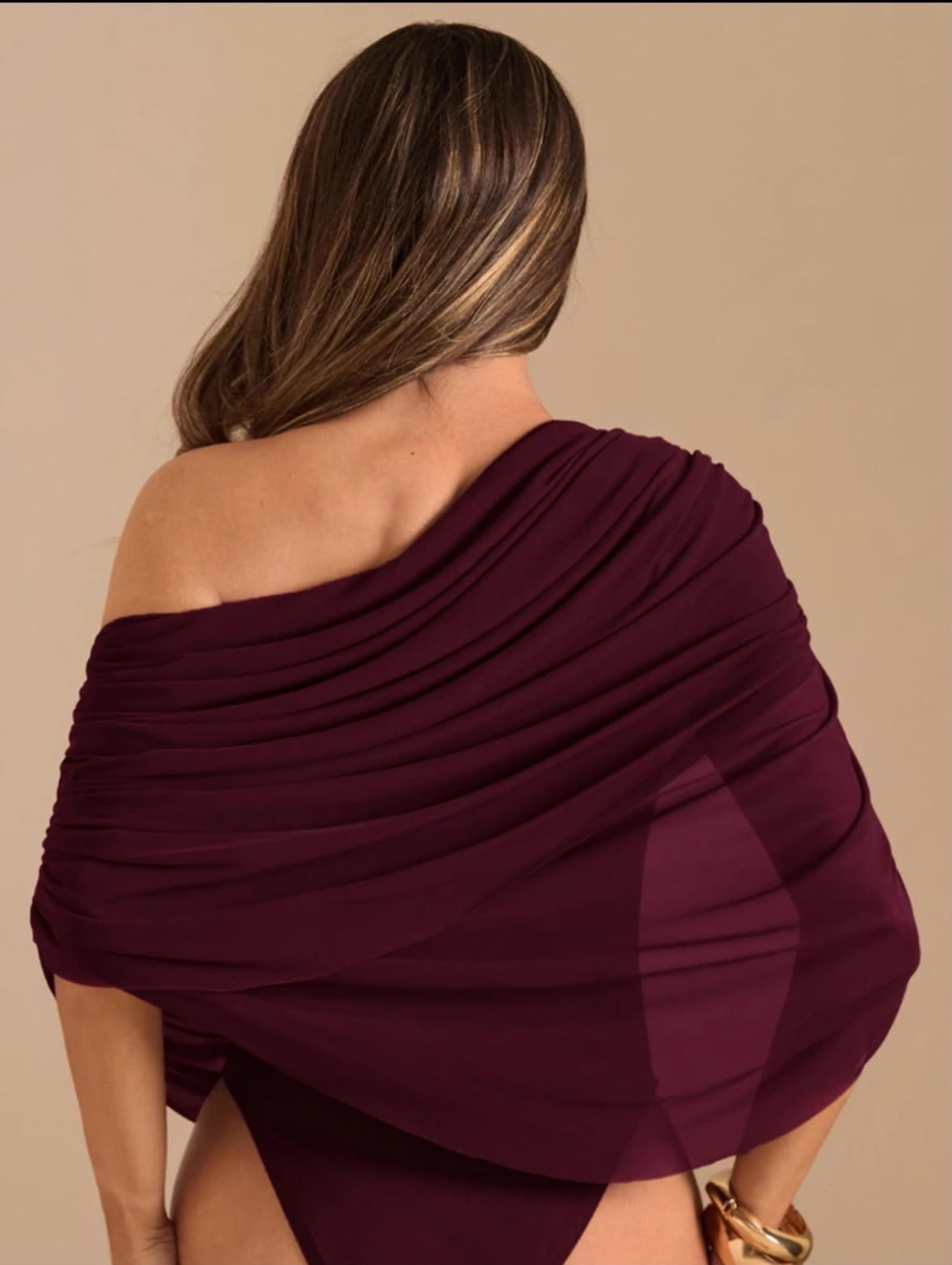 Body suite gathered fabric view 2