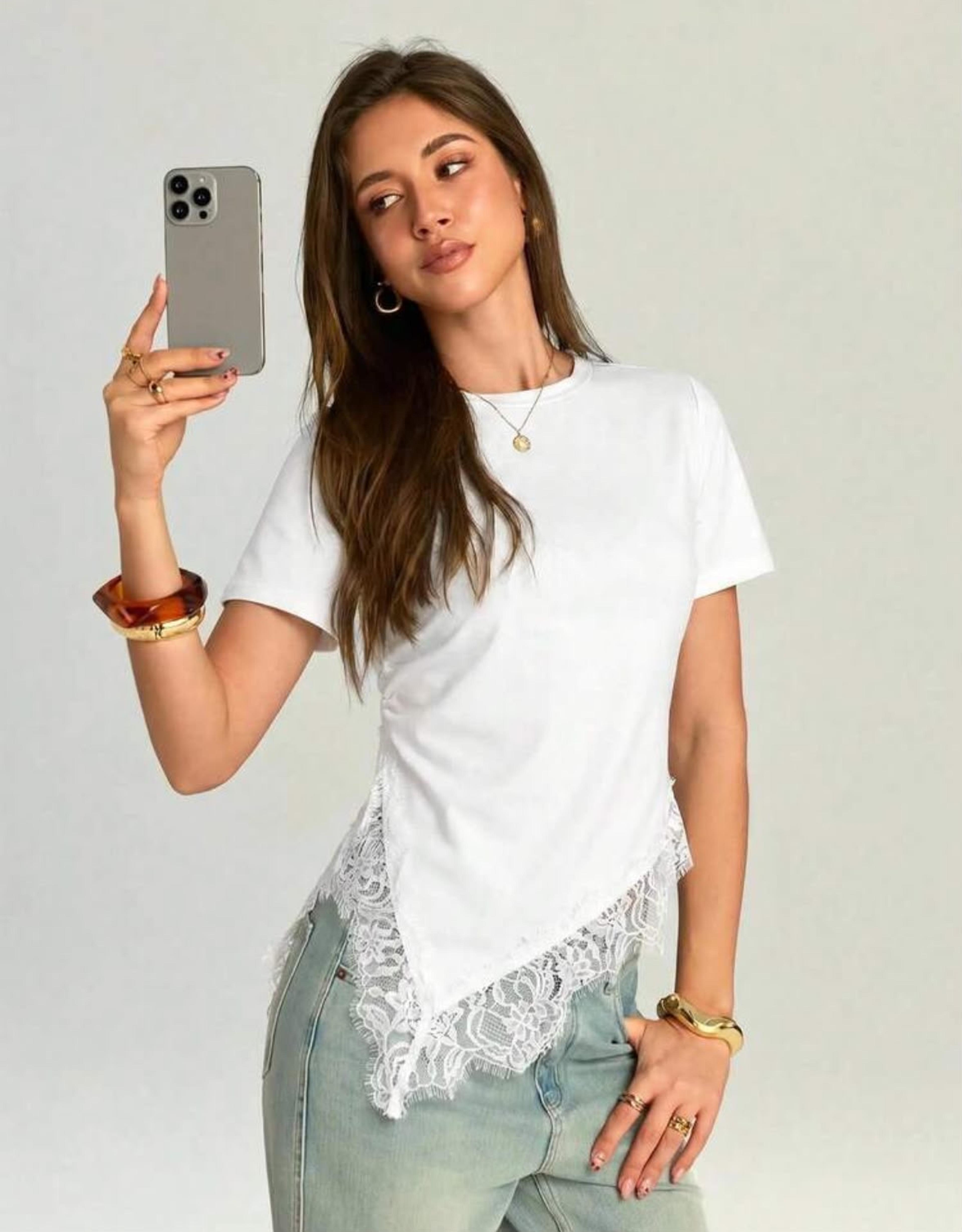 Casual shirt with lace1 view 1