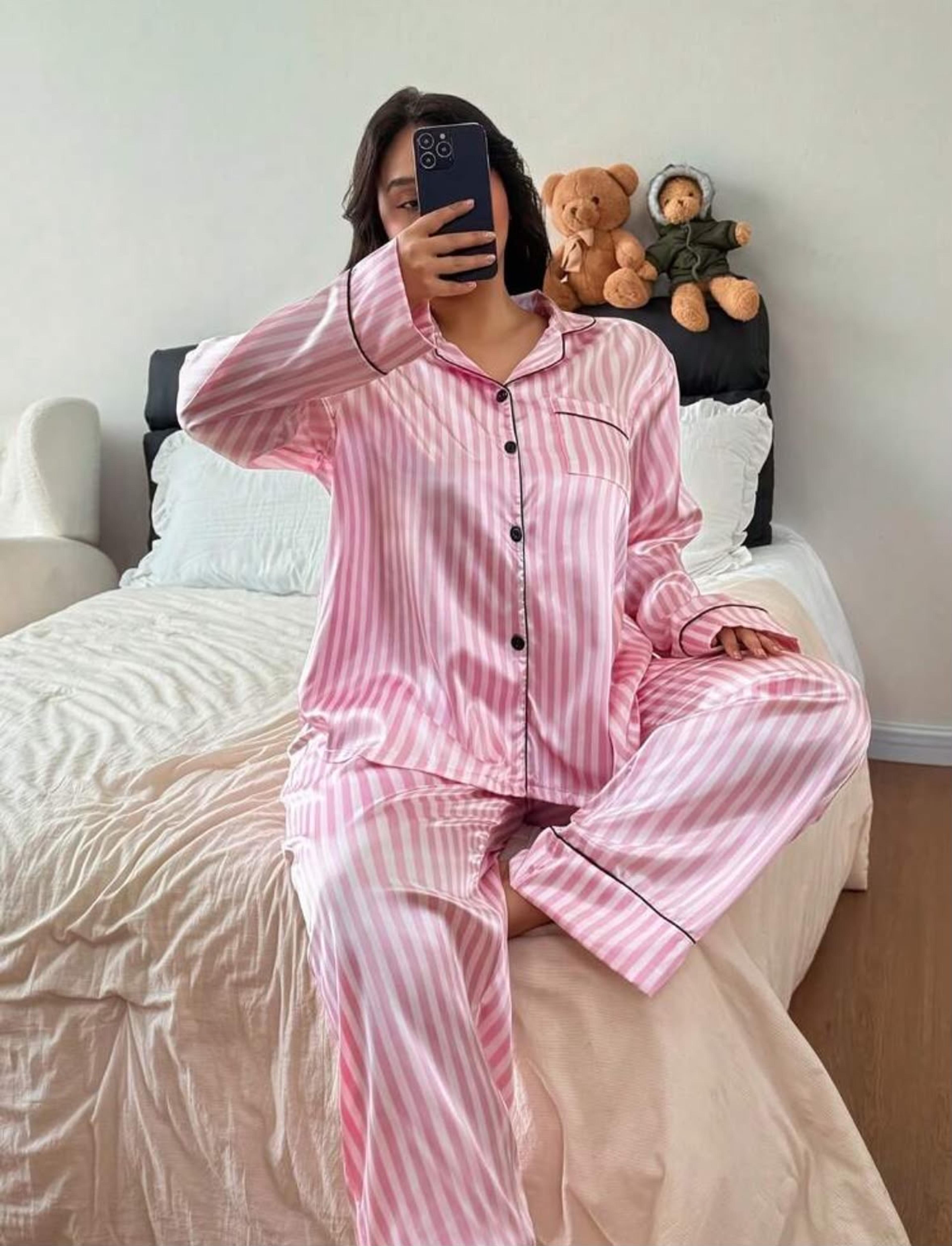 Black button-down pajamas