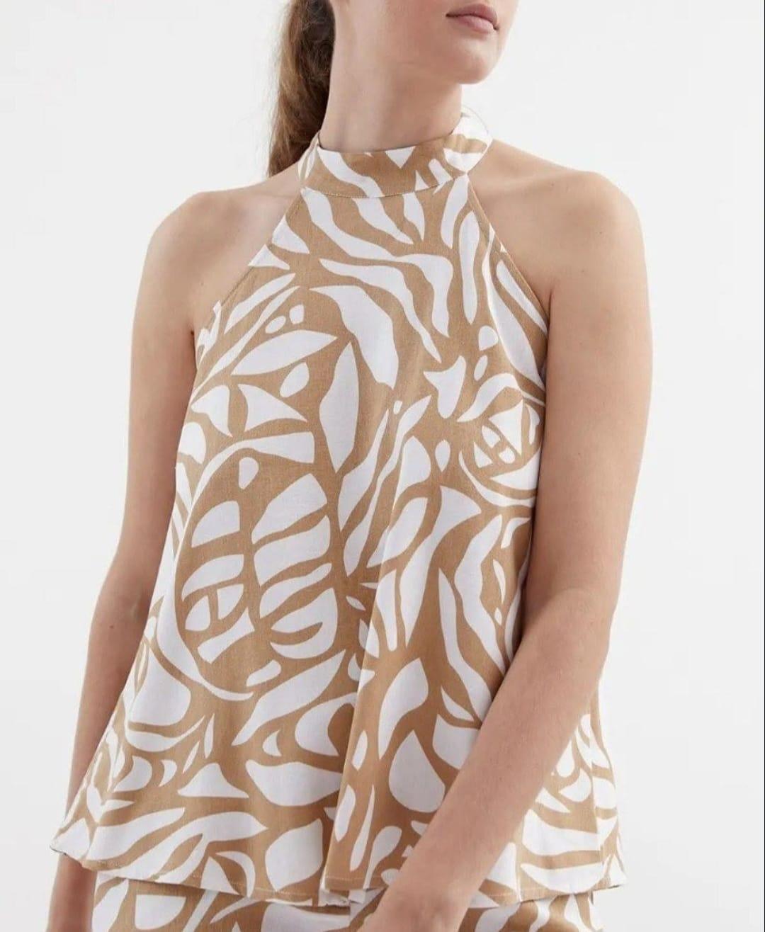 Blusa cuello halter
