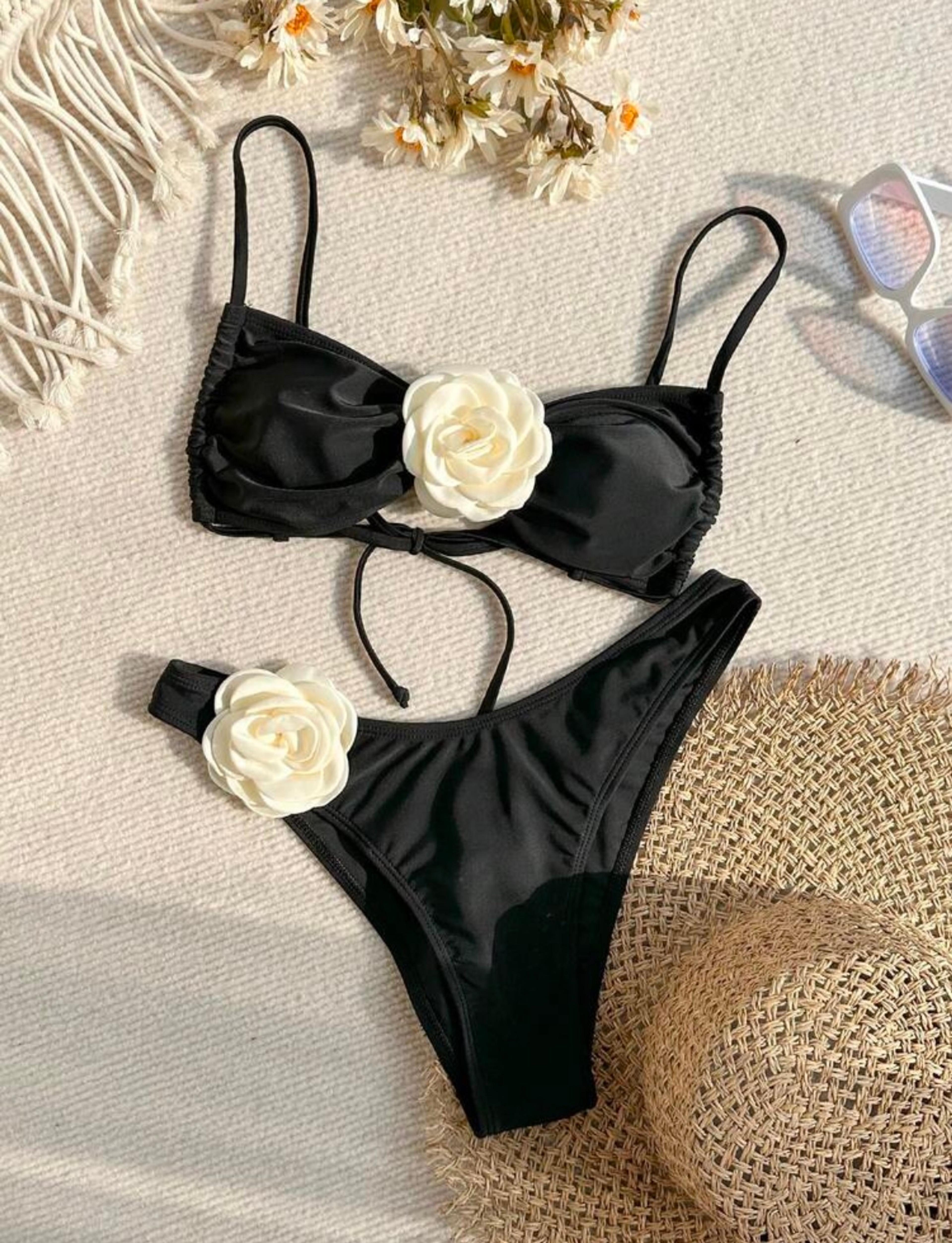 Bikini 2 piezas flor en 3D 
