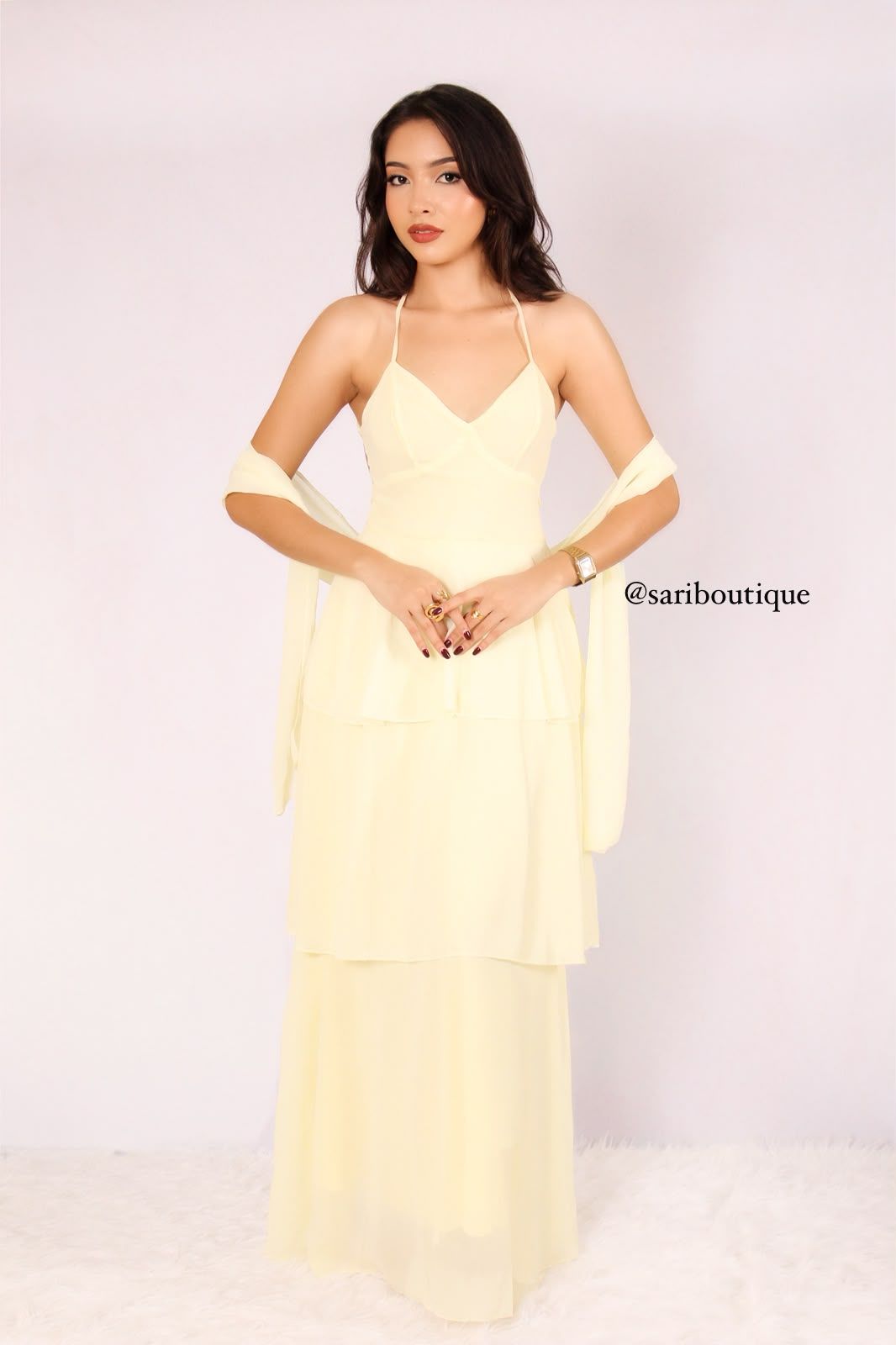Long dresses with flies and thin straps