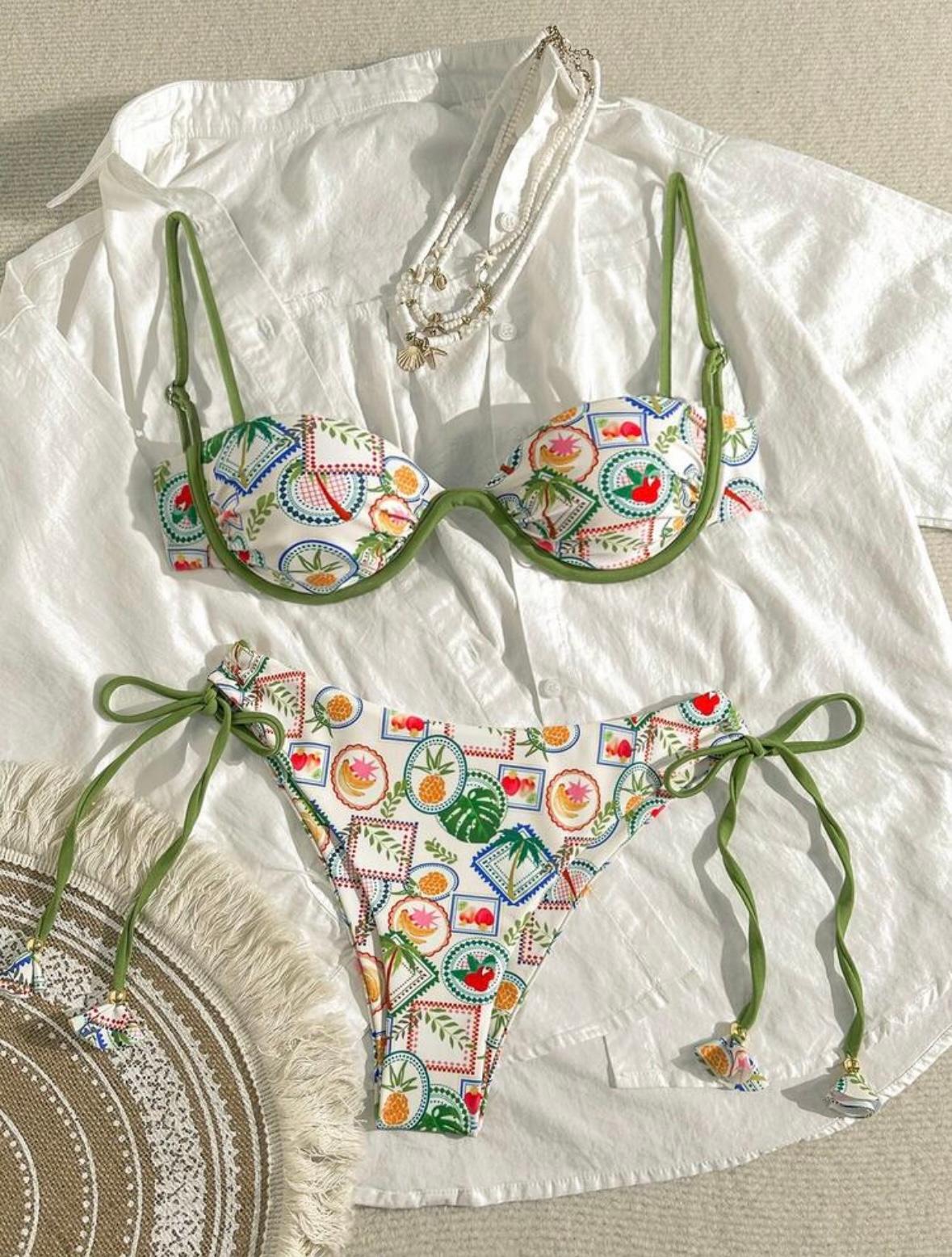 Traje de baño estampado frutal