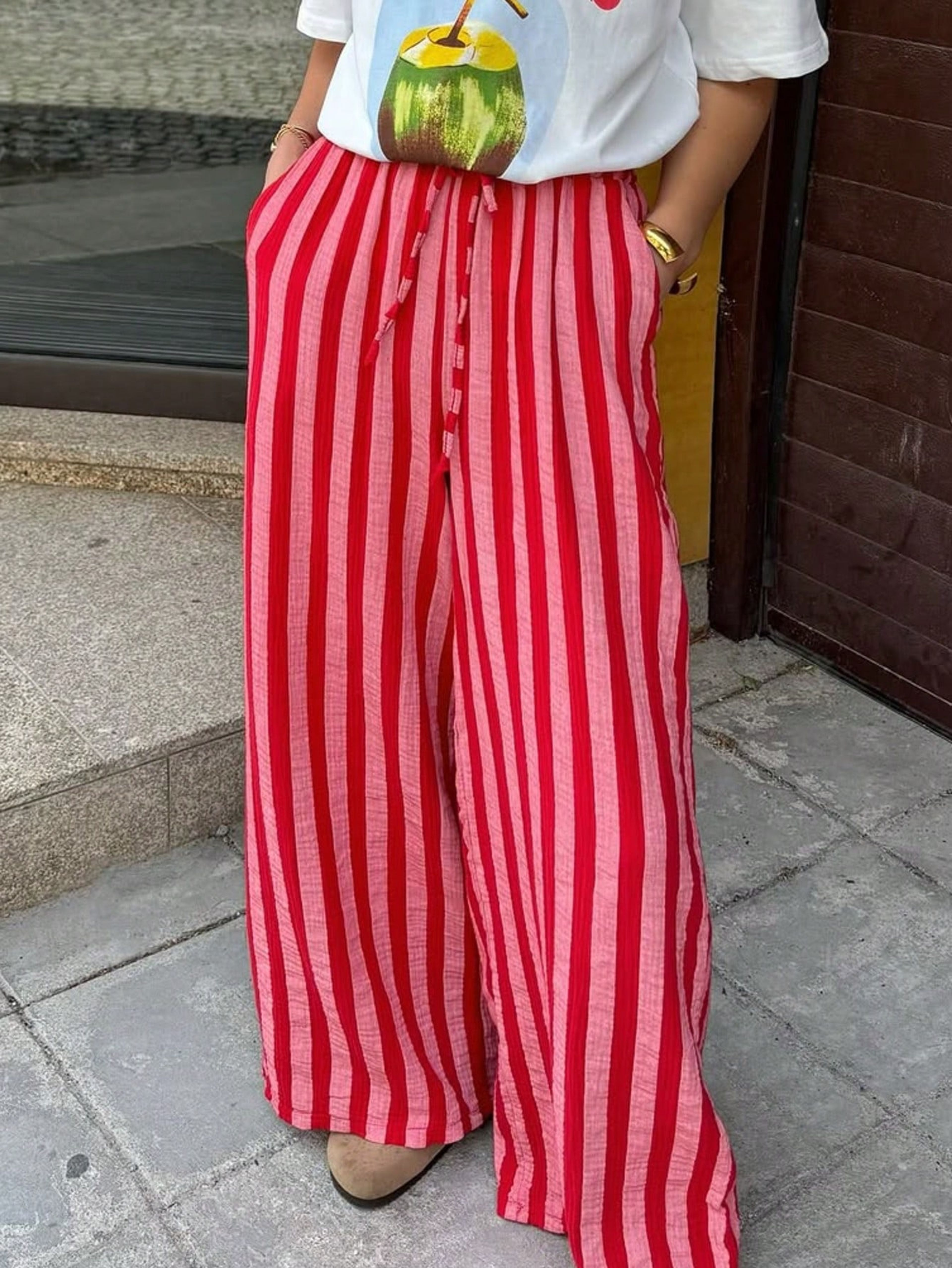 Pantalón casual rayas