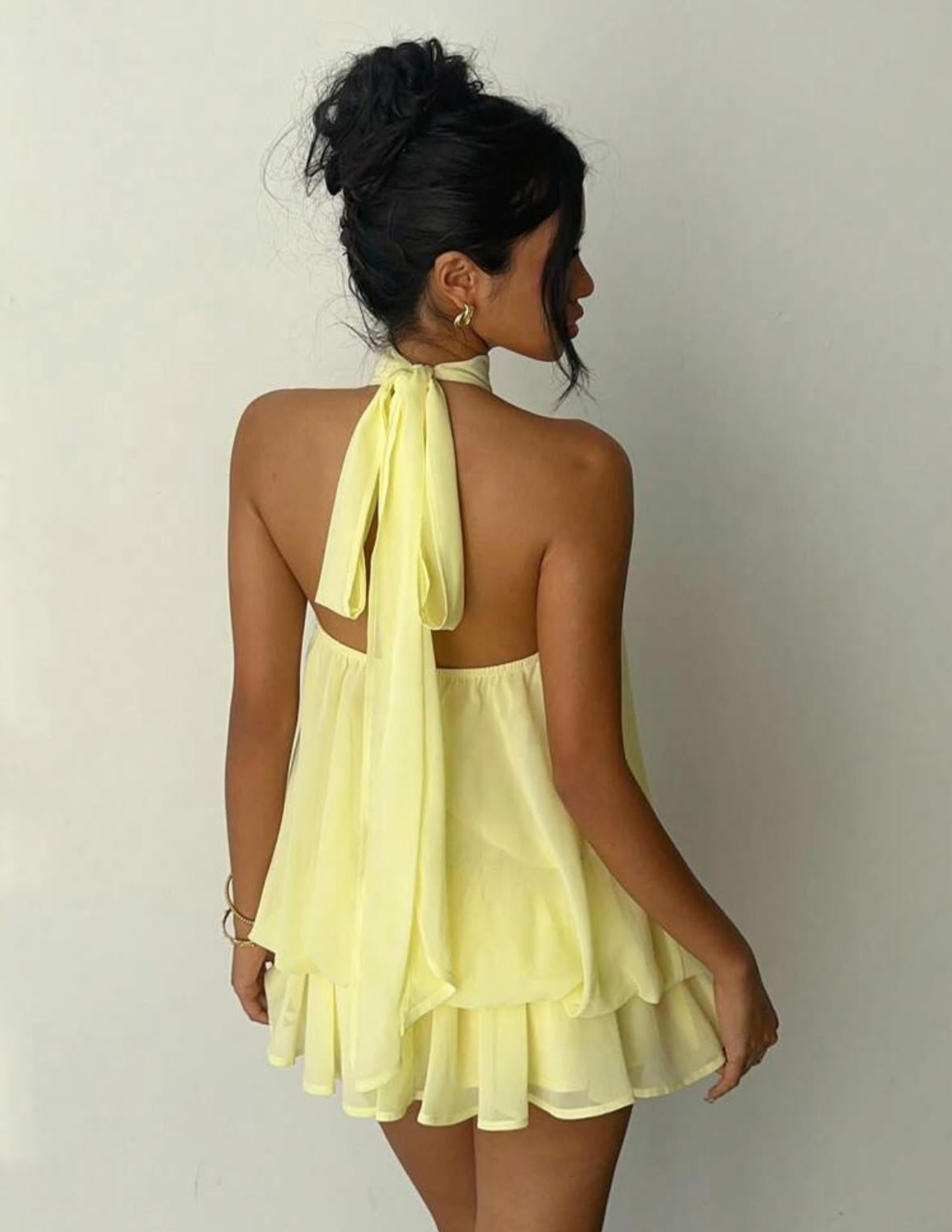 Elegant dress embonbado view 2