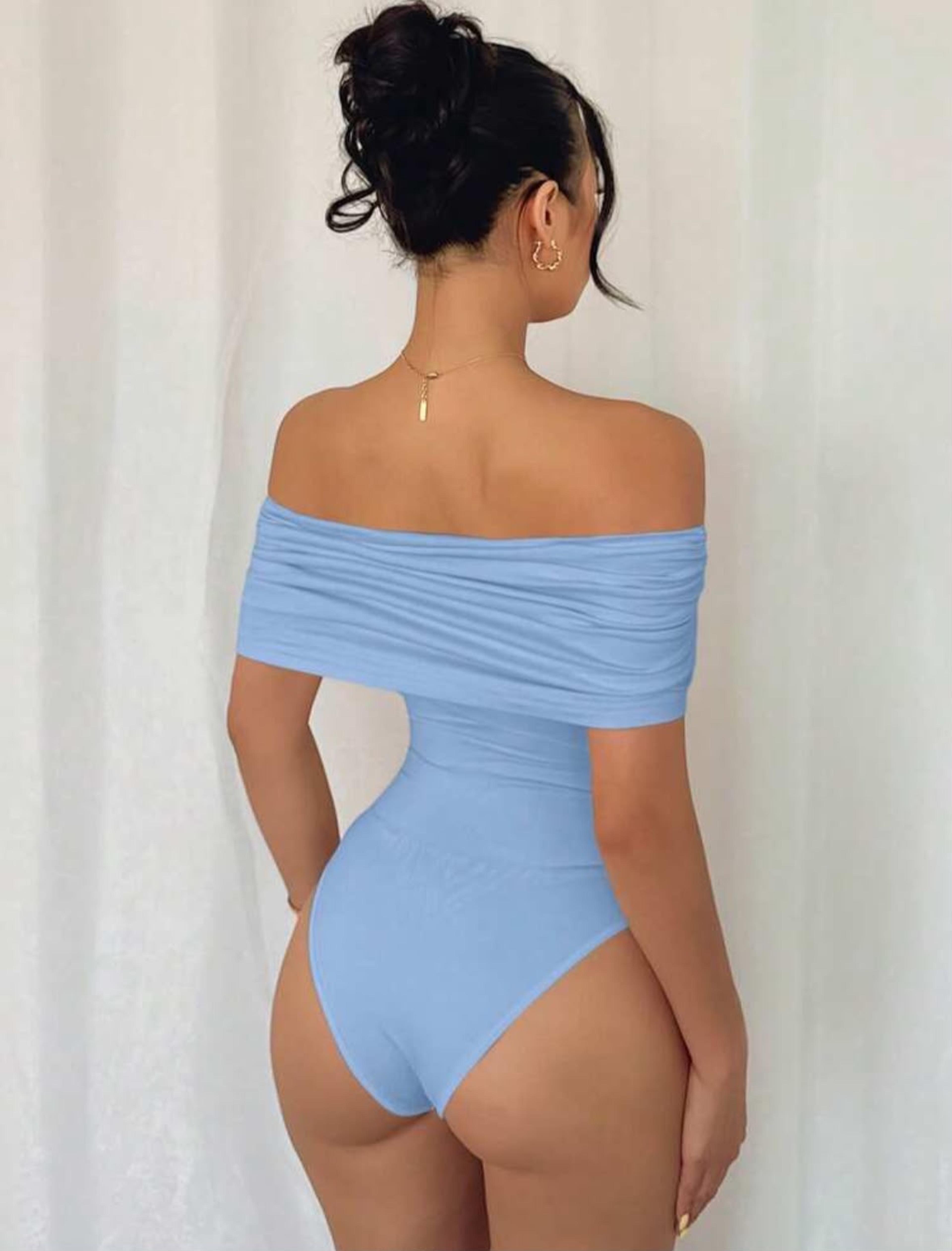 Light blue body suit view 3