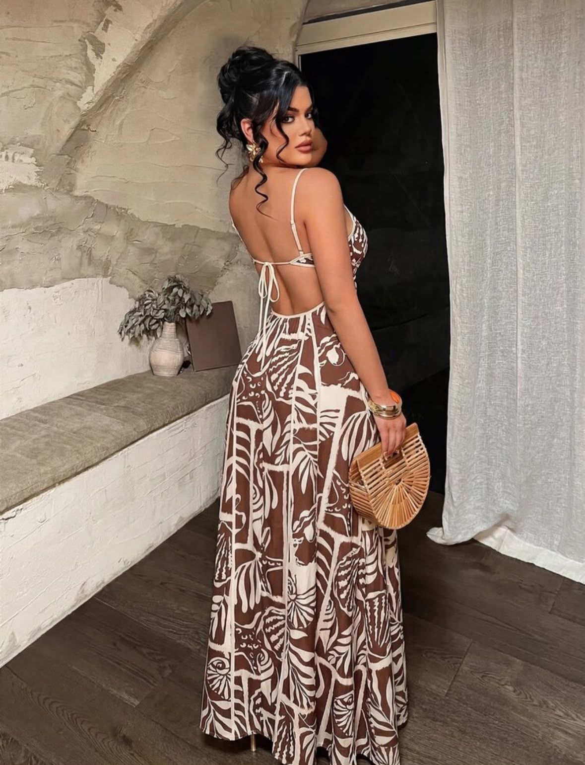 Vestido espalda descubierta para playa