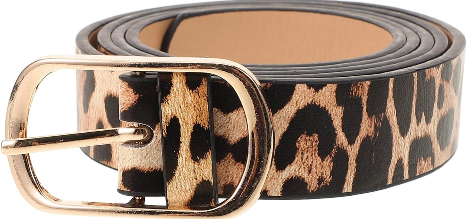 Leopard print belt alternate view