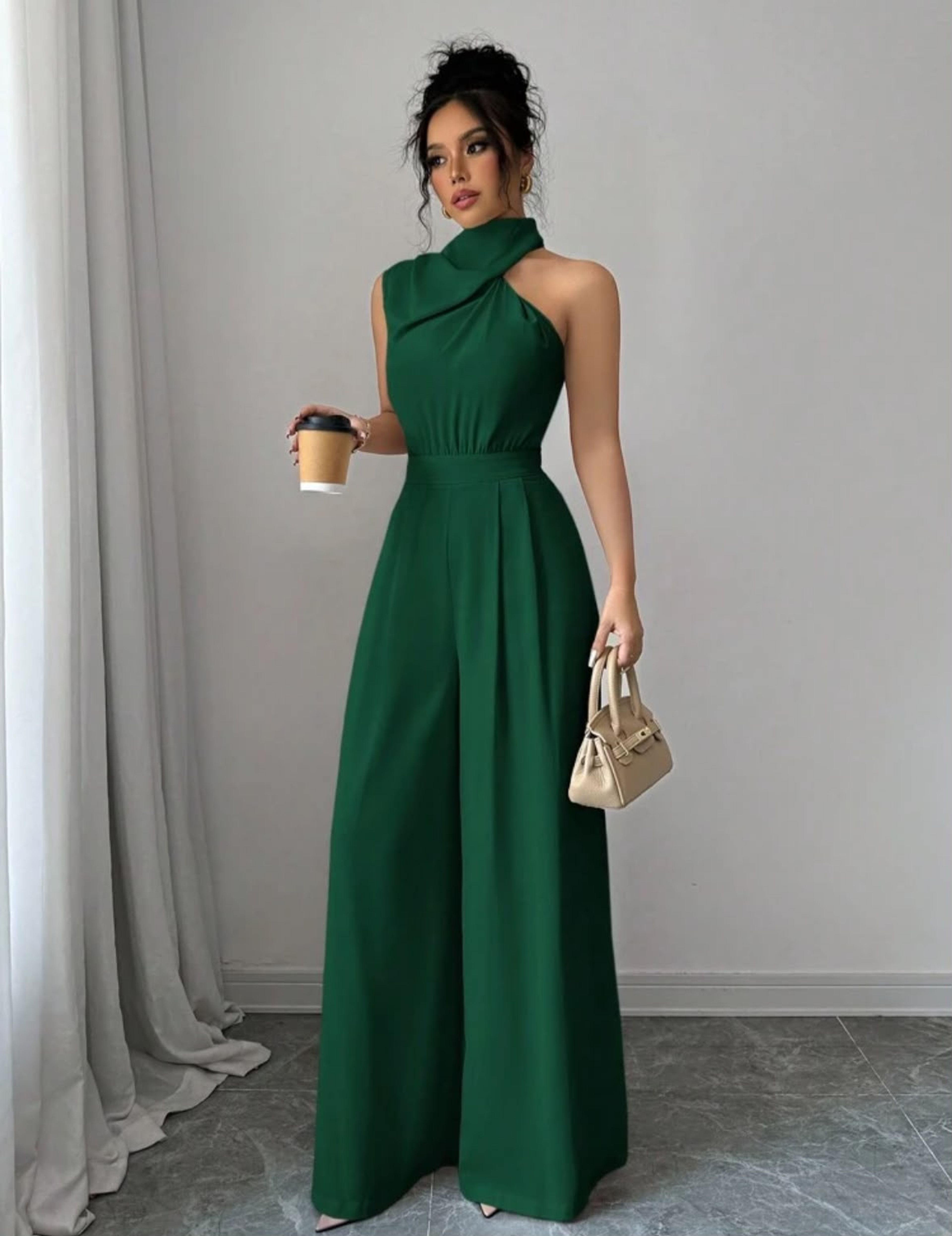 Enterizo verde elegante