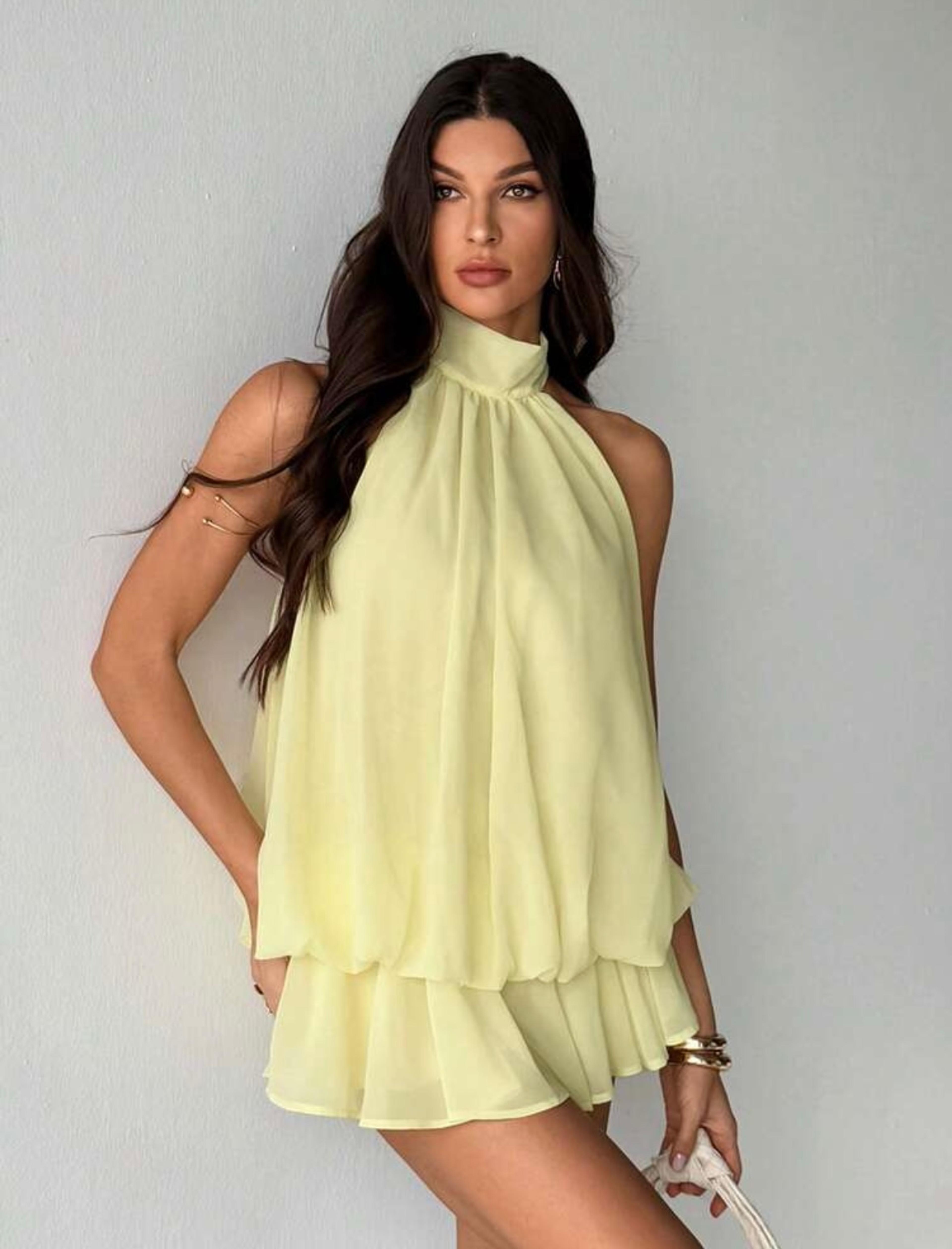 Vestido mini elegante adecuado para fiestas, verano, citas  vista 3