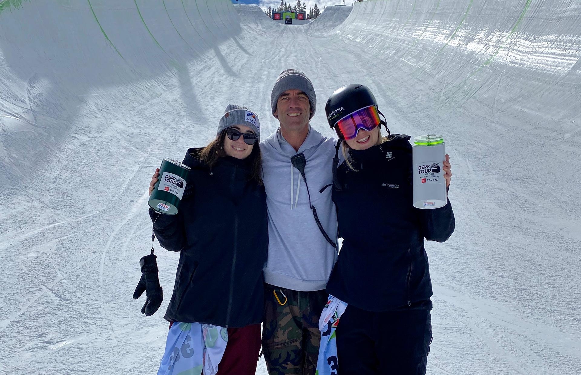 Canadian women claim 1st and 2nd spot at the Toyota modified SuperPipe final