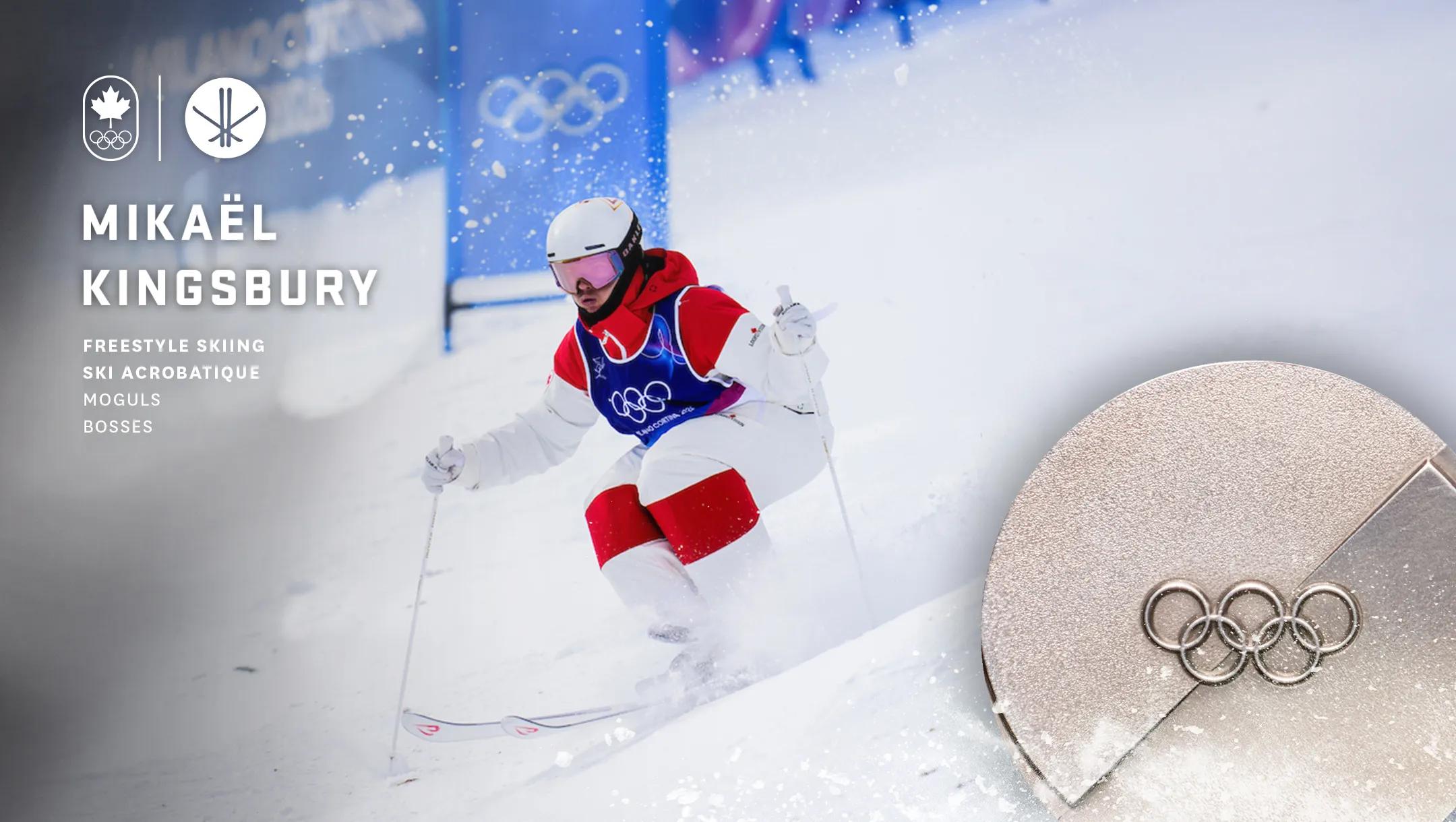 Mikaël Kingsbury remporte l’argent pour une quatrième médaille olympique en bosses chez les hommes