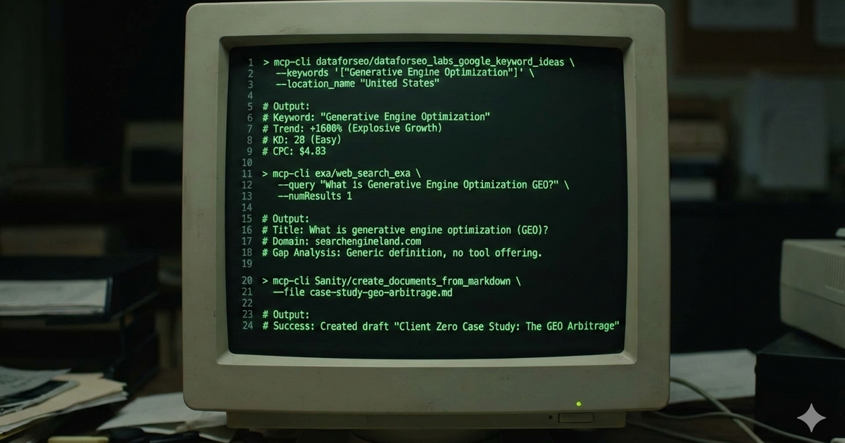 Client Zero Case Study: The "GEO" Arbitrage