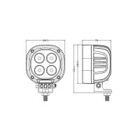 40 watt led work light for Fendt, Kramer, Valtra, JCB pivot loader — view 4
