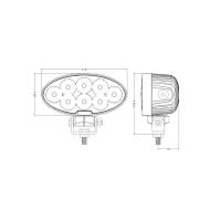 7″ 80W Oval LED Work Light with Swivel Bracket — view 4