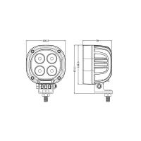 90 watt led work light for Fendt, Kramer, Valtra, JCB pivot loader — view 4