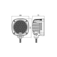 Case/Cat/Gehl/Deere/Komatsu/Mustang LED TL350F Flood Light — view 3