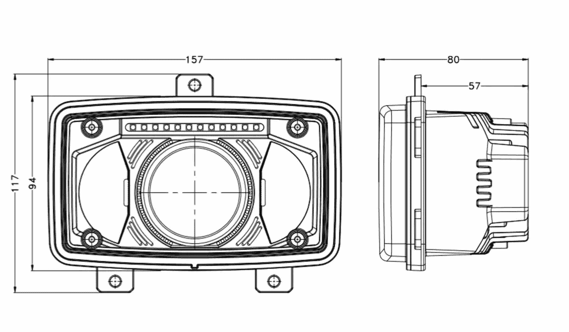 6x4in LED Driving Headlight — view 4