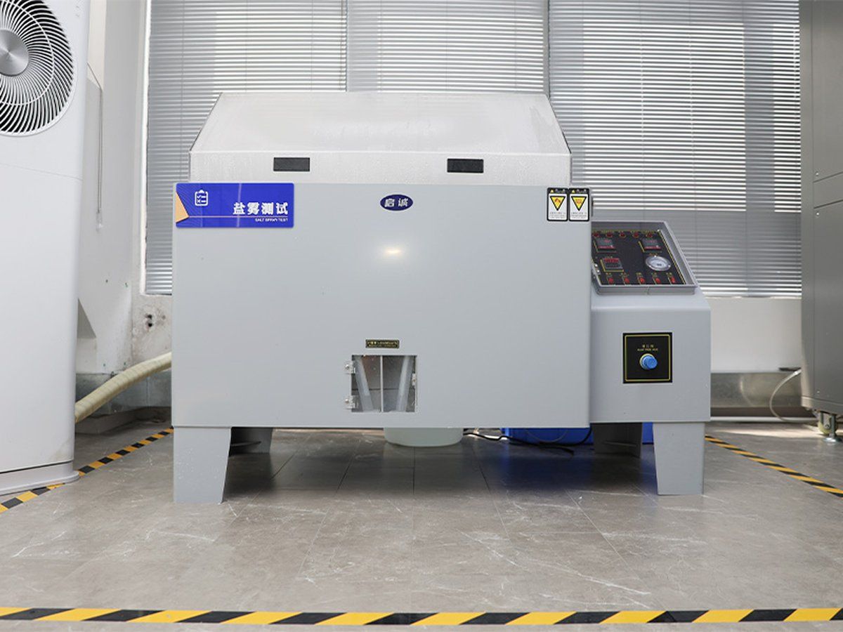 Salt spray corrosion test chamber at the Tough Lighting factory