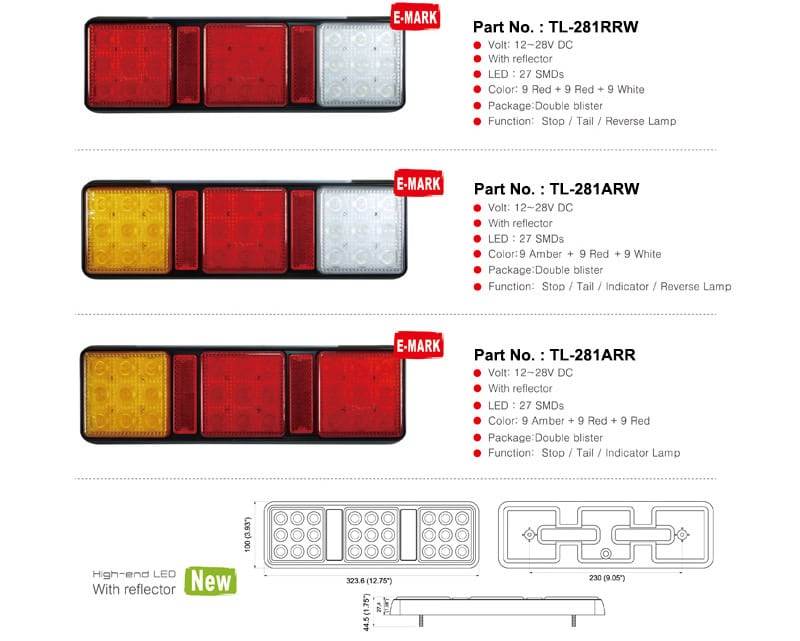 LED Truck Trailer Tail Lights TL-281 — view 4