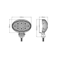 5.6 inch 40W Oval LED Tractor Work Lights — view 4