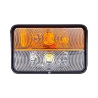 03104000 Direction and position light Halogen, front, rectangular, 12V, amber/transparent, bolt on, 80x120mm, Cobo — view 2