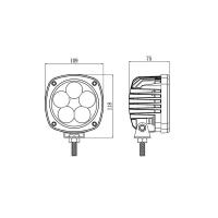 Case/Cat/Gehl/Deere/Komatsu/Mustang LED Semi-Round Flood Light — view 4