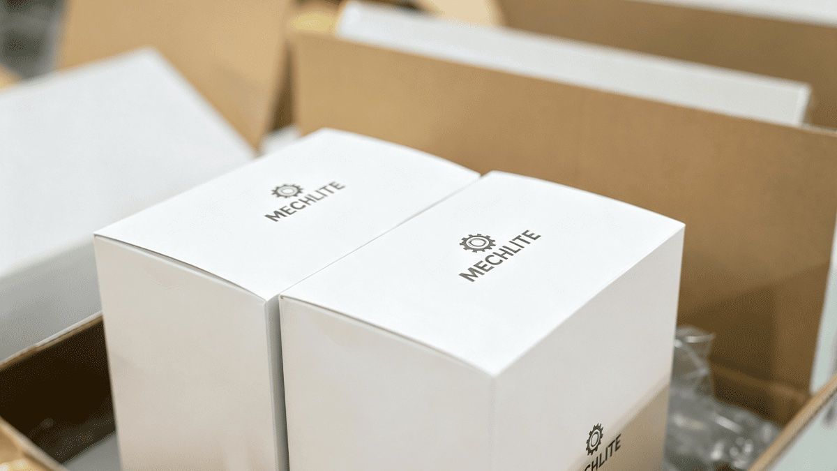 Unbranded OEM cartons from a private-label LED work light production run