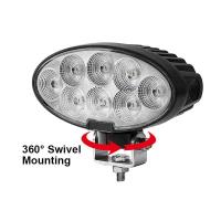 7″ 80W Oval LED Work Light with Swivel Bracket — view 2
