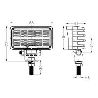 3.5inch 10W Rectangular LED Work Lights — view 4