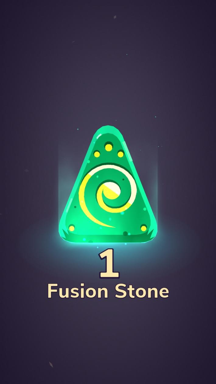 Animation when being rewarded with fusion stones