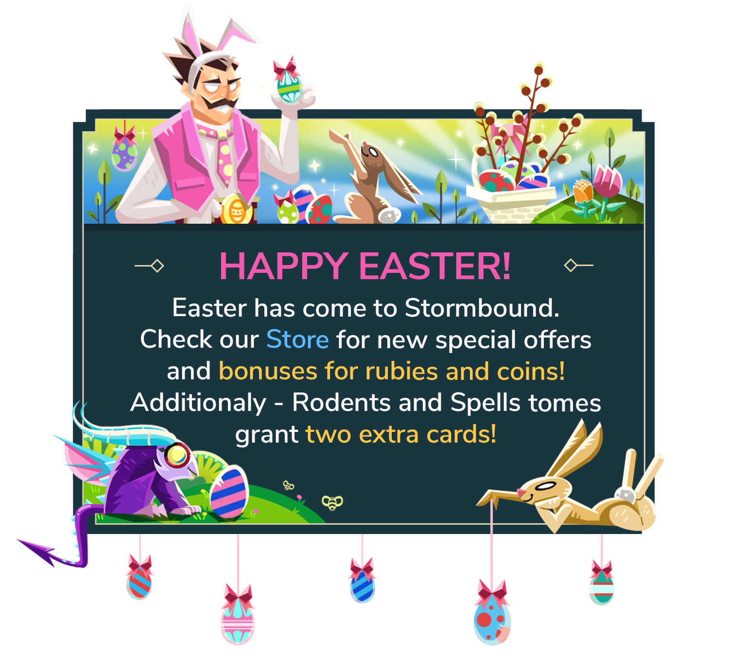 Easter in-game pop-up.