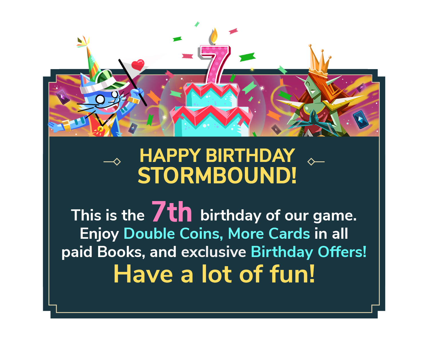 Anniversary Welcome Message Popup 2024