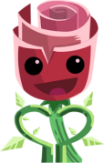 Anthropomorphized rose