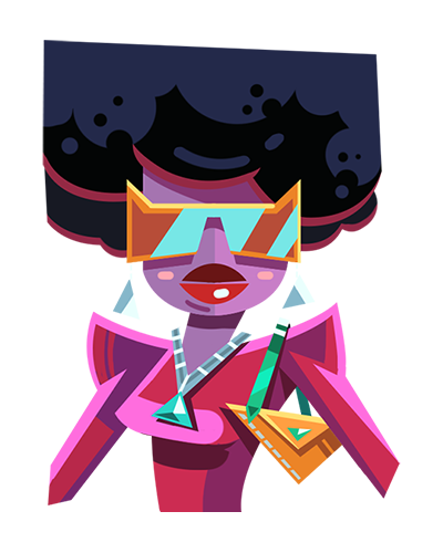 Black woman with afro avatar