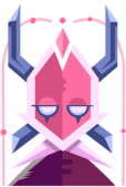 Bored Valentine-themed pink creature