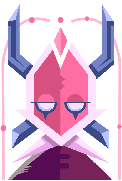 Bored Valentine-themed pink creature