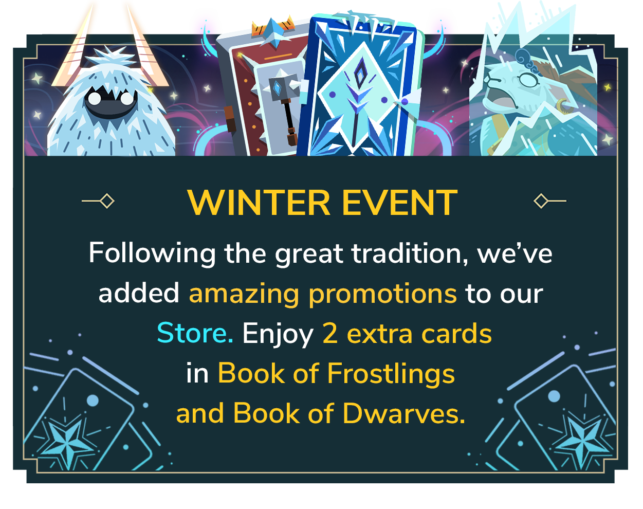Winter Event in-game popup