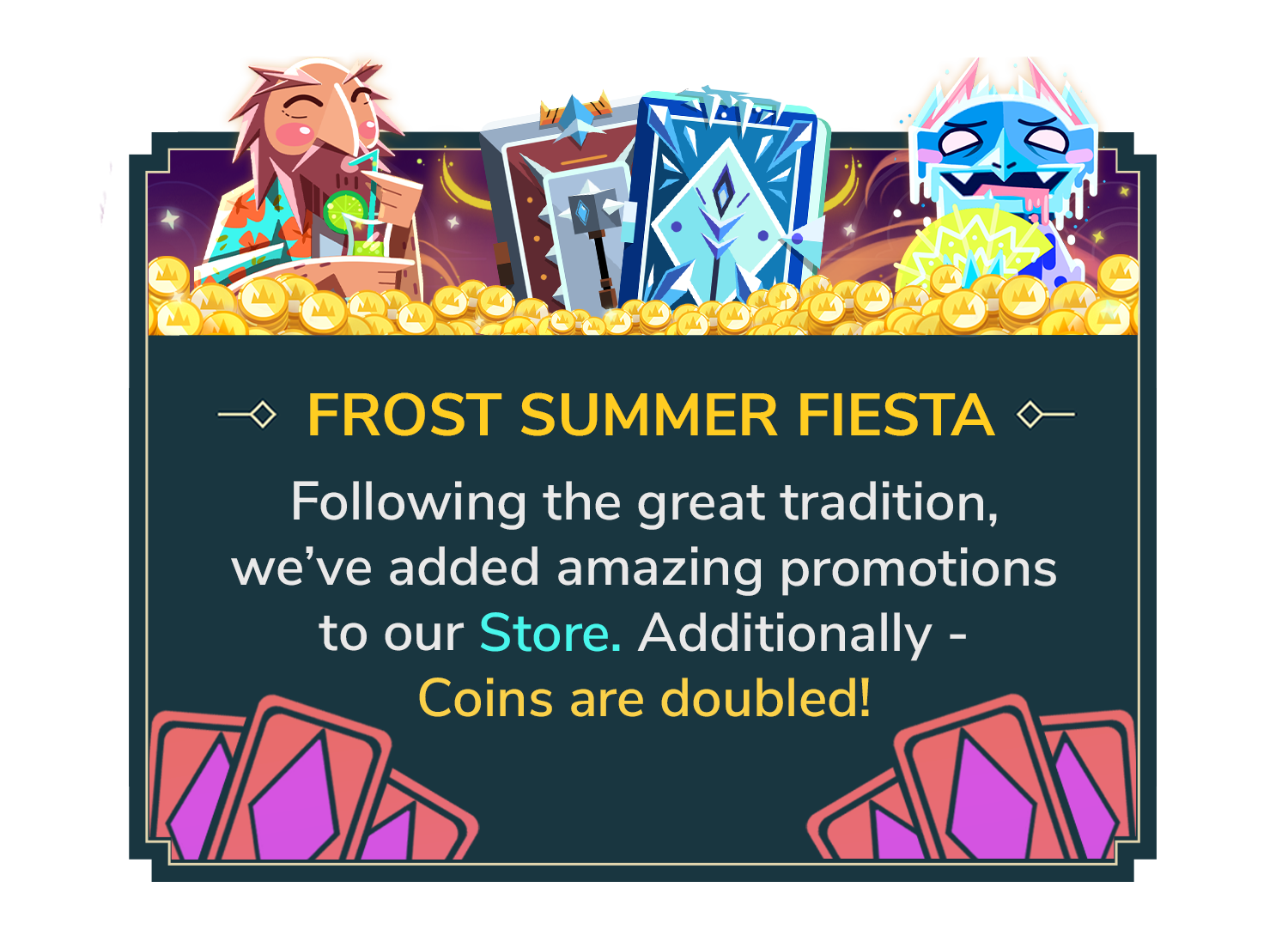 In-game event welcome message