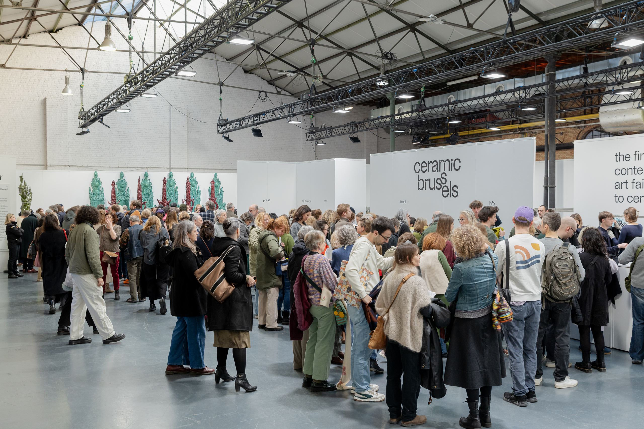 people in the entrance of ceramic brussels 