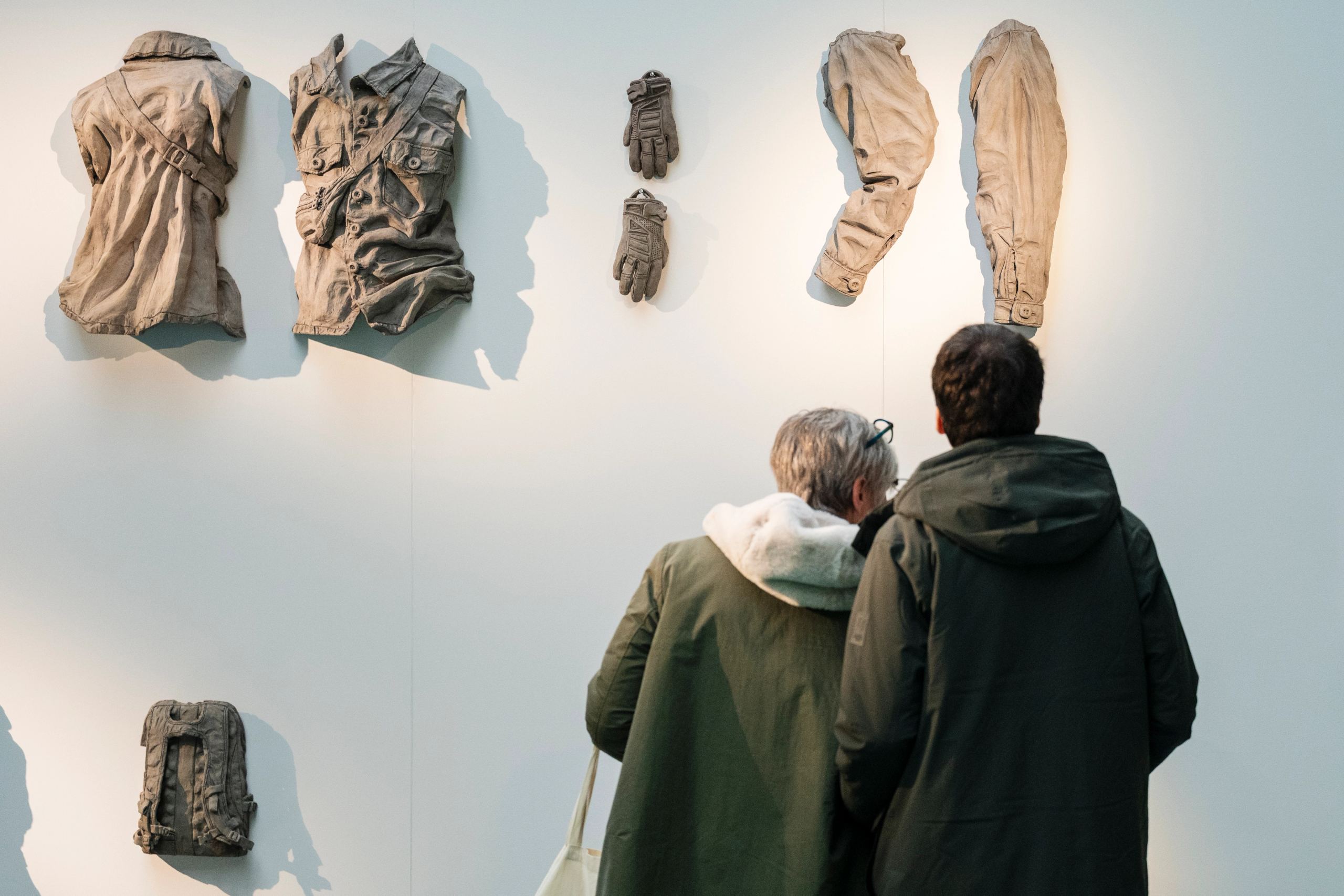 people in front of ceramic work of art during ceramic brussels 