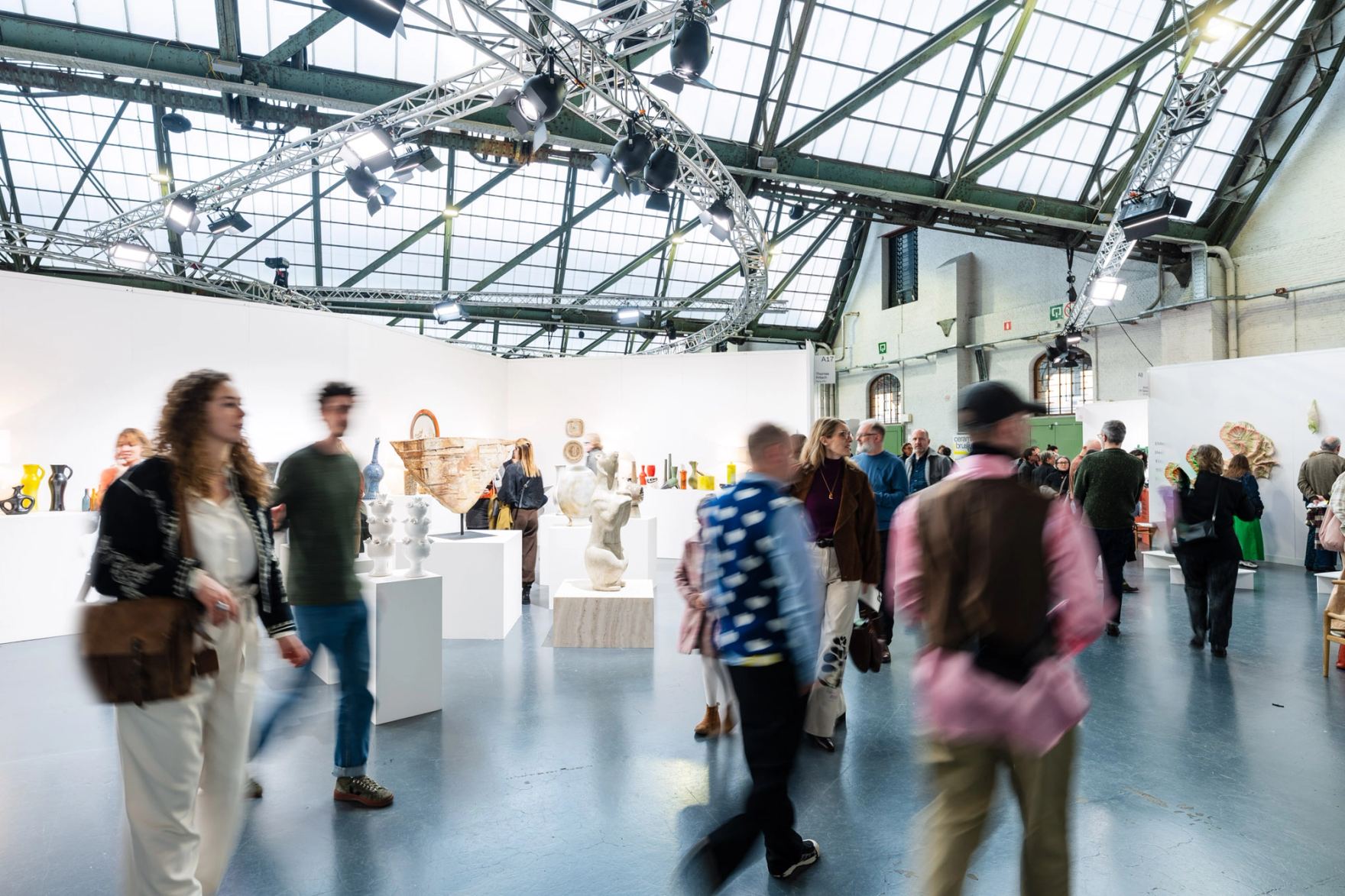 people walking during ceramic brussels