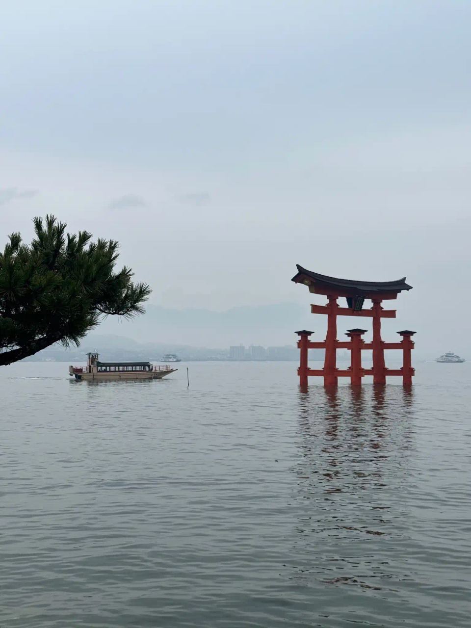 O-torii vermillon lors de la marée haute